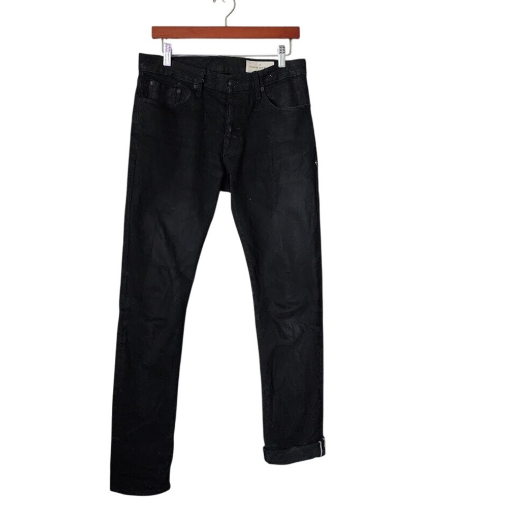 IMOGENE + WILLIE Barton Slim Black Japanese Selvedge Denim Jeans 29